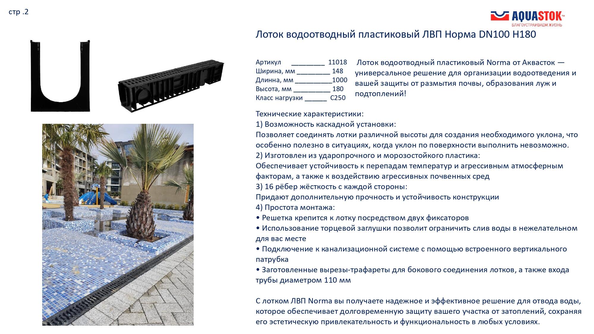 ЛВП Norma DN100 H180 (11018) слайд 3